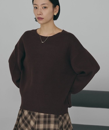 バイパチ前振りニットプルオーバー＜静電気軽減＞