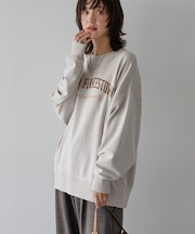 手書き風カレッジロゴ裏毛プルオーバー