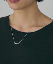 メタルパールトップネックレス