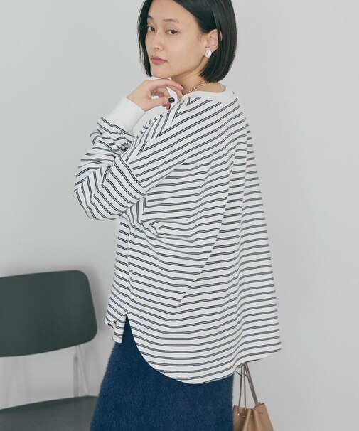 ソフトタッチボーダープルオーバー