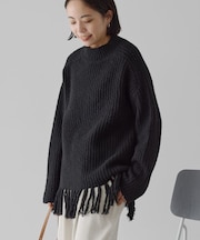 フリンジニットプルオーバー