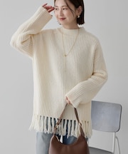フリンジニットプルオーバー