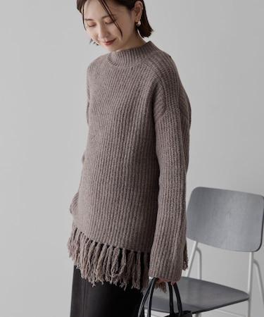 フリンジニットプルオーバー
