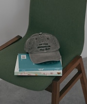 刺繍ロゴピグメントキャップ