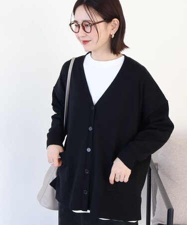 【WEB限定】バイパチVネックルーズカーディガン