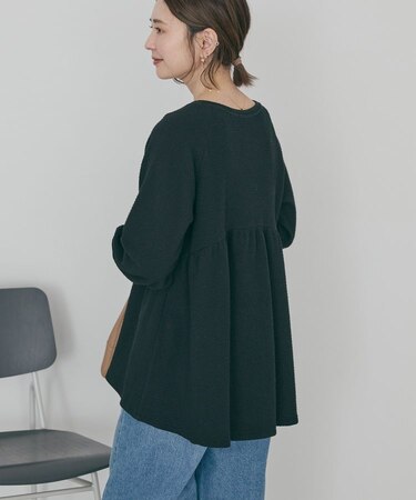 フクレジャガードペプラムプルオーバー