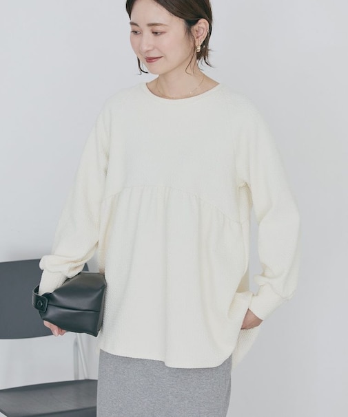 フクレジャガードペプラムプルオーバー