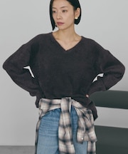 Vネックフェアリーニットプルオーバー