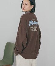 サガラ刺繍裏毛プルオーバー