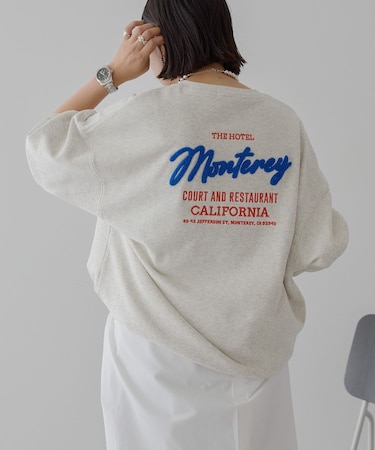 サガラ刺繍裏毛プルオーバー