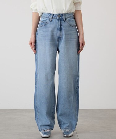 カーブデニムパンツ