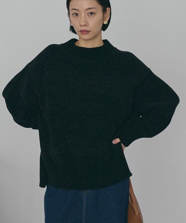 ベロアモールニットプルオーバー