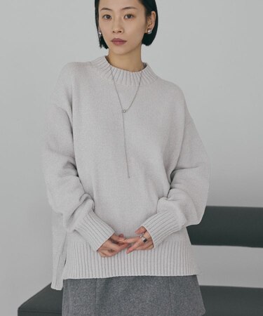 ベロアモールニットプルオーバー