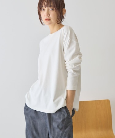 クルーネックスクエアヘムプルオーバー