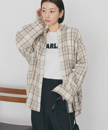 【イージーケア】チェックバックタックシャツ