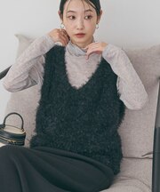 テープヤーンニットベスト