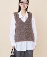 テープヤーンニットベスト