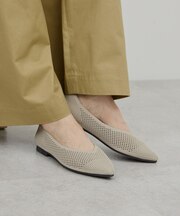 【整履き】メッシュニットフラットパンプス
