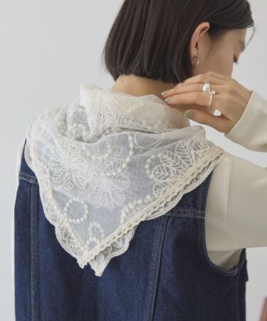 チュールレーススカーフ