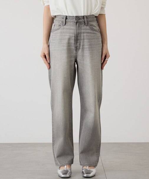 ルーズストレートデニムパンツ