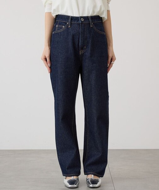 ルーズストレートデニムパンツ