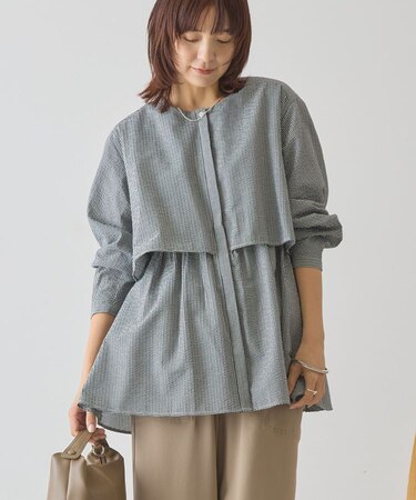 サッカーティアードブラウス