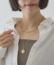 【ステンレス】コイン2連ネックレス