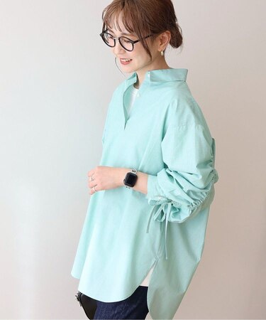 【WEB限定】イージーケアバックギャザーリボンシャツ