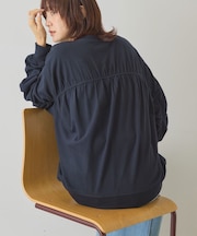 バックギャザー裏毛スウェット