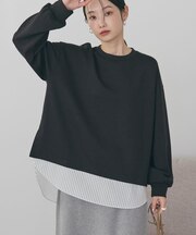 シャツテールドッキングプルオーバー