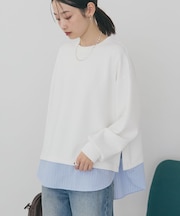 シャツテールドッキングプルオーバー