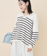 セーラーカラーニットプルオーバー