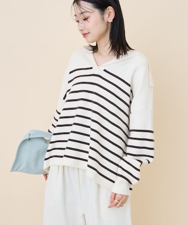 セーラーカラーニットプルオーバー