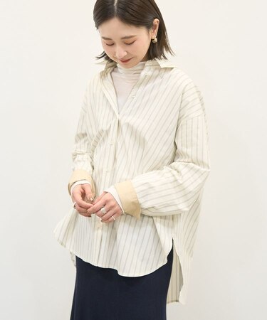 配色レギュラーカラーシャツ