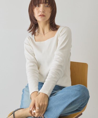 【2WAY】スクエアネックプルオーバー