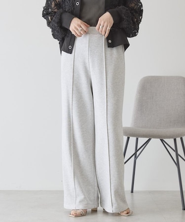 センタータックワイドスウェットパンツ
