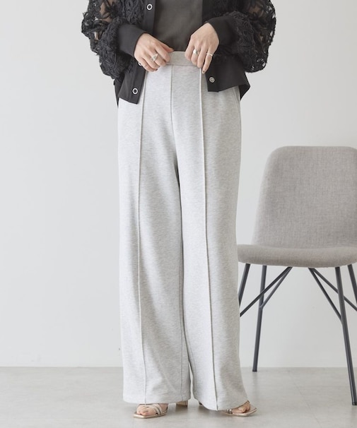 センタータックワイドスウェットパンツ