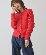 ケーブルニットカーディガン