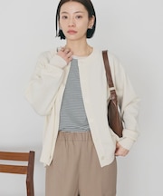 クルーネックニットカーディガン