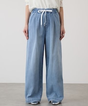 イージーデニムワイドパンツ