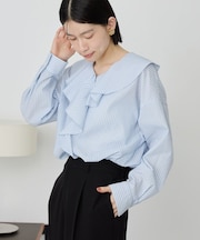 【イージーケア】ラッフルブラウス