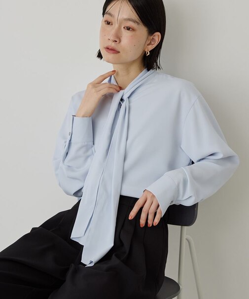 【イージーケア】ナロータイブラウス