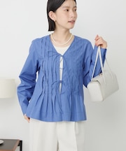 【イージーケア】ピンタックブラウス