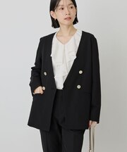 【イージーケア】ノーカラージャケット