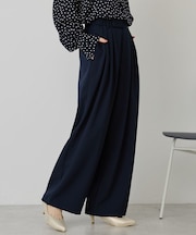 【イージーケア】タックストレートパンツ