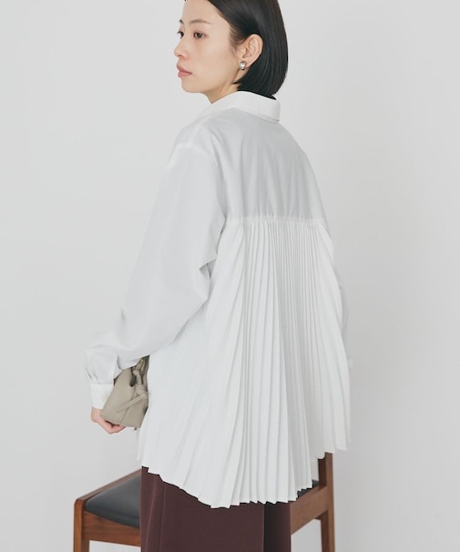 【イージーケア】バックプリーツシャツ
