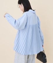 【イージーケア】バックプリーツシャツ