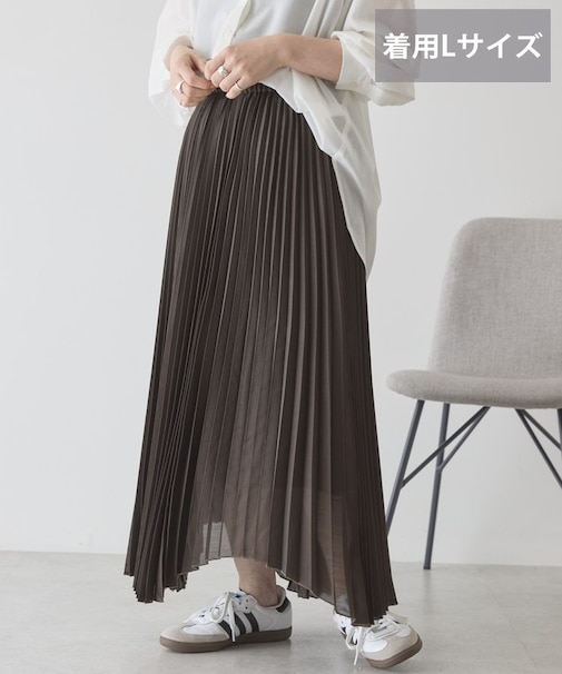 【選べる丈】シアープリーツスカート