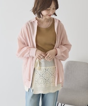 【イージーケア・UVカット】シアーラウンドシャツ