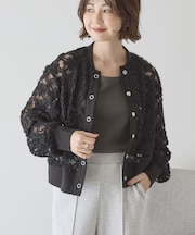 アートレースカーディガン